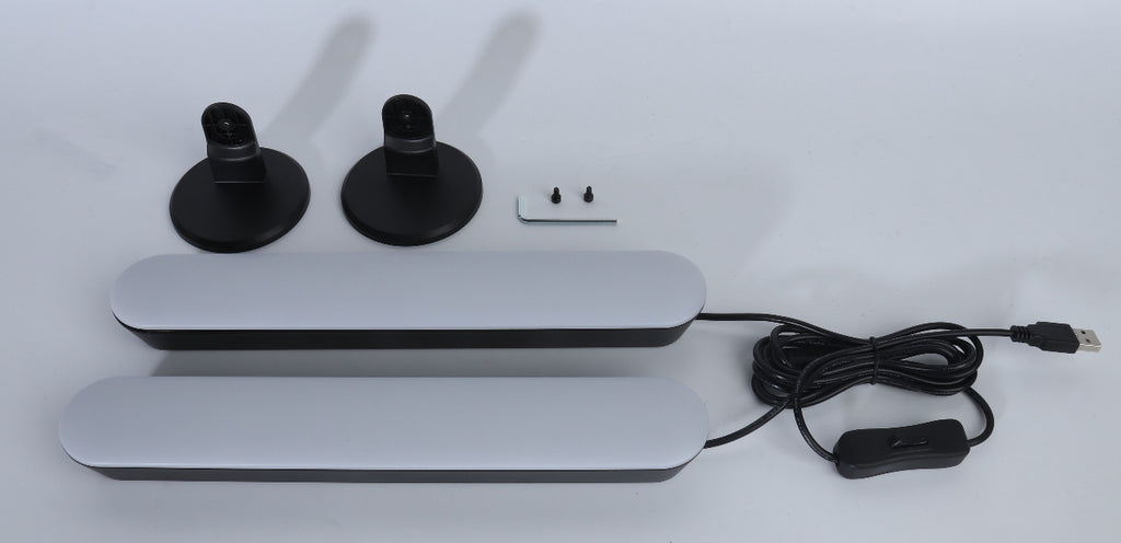 Electronic components including a USB cable and connectors on a white background