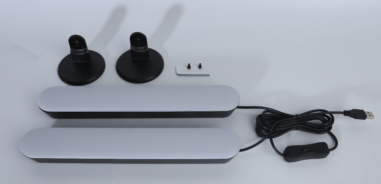 Electronic components including a USB cable and connectors on a white background